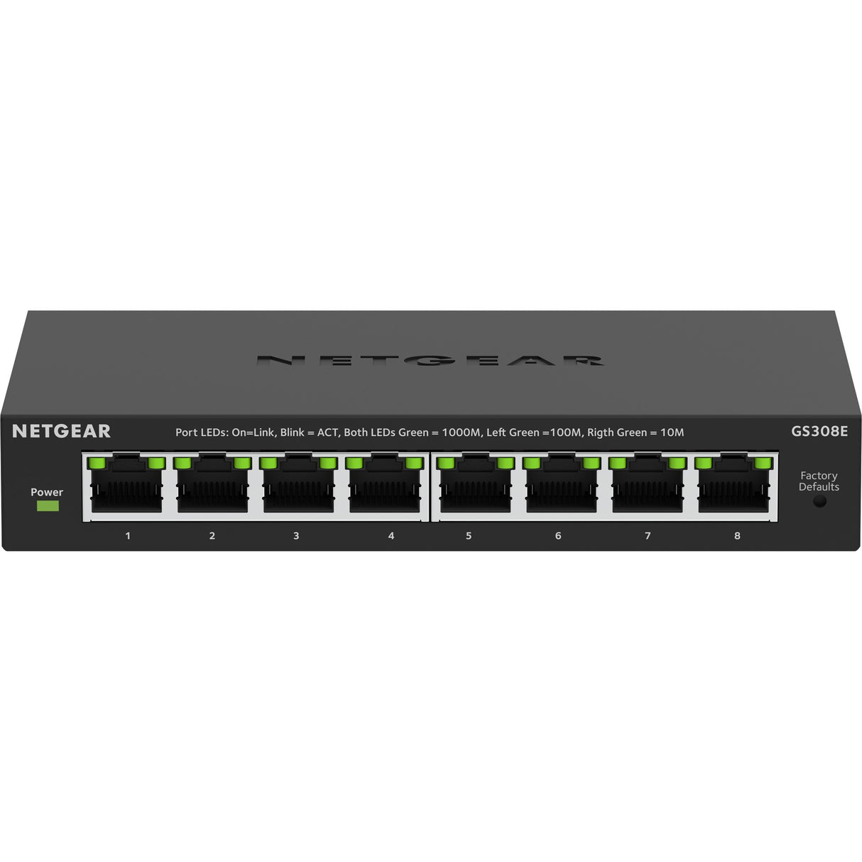 Netgear 8-poorts gigabit ethernet plus-switch (gs308ev4) (zwart)