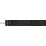 Brennenstuhl stekkerdoos 5-voudig met 2 usb c-laadpoorten (stekkerdoos usb c met schakelaar en 3m kabel, verdeeldoos voor wandmontage)