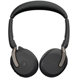 Jabra evolve2 65 flex duo, ms on-ear headset (zwart, stereo, usb-c, link380c, microsoft teams)