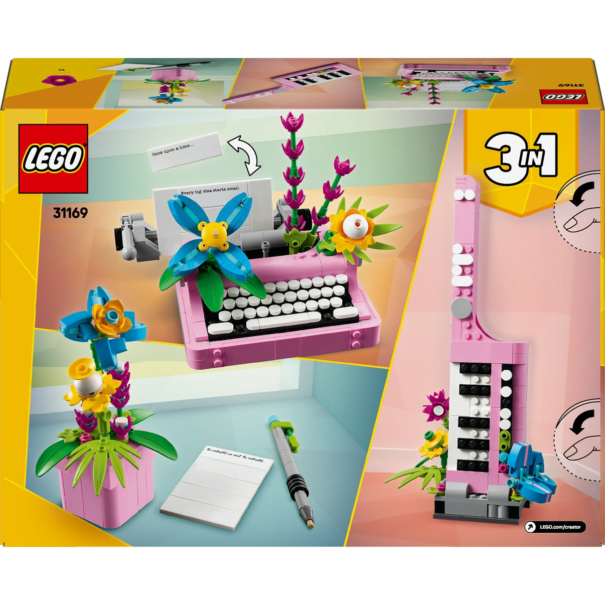 Lego creator 3in1 typemachine met bloemen - 31169