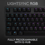 Logitech g512 carbon lightsync rgb mechanical gaming keyboard (zwart, us-international lay-out (qwerty), gx brown, 100%, rgb leds)