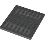 Wera 9811 schuimrubberen inzetstuk voor vde schroevendraaiers set 1, zonder gereedschap inlay (zwart grijs)