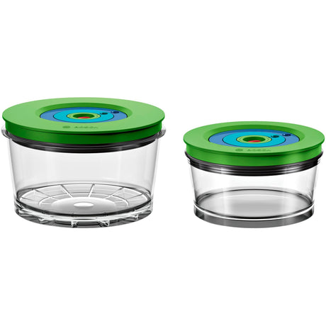 Bosch vacuüm opbergdozen mmzv0sb2 container (transparant groen, 2 stuks)