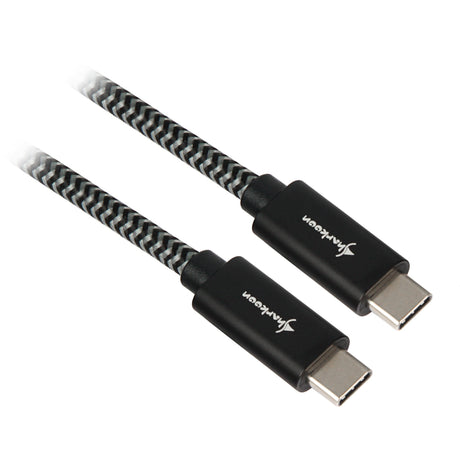 Sharkoon usb 3.2 kabel, usb-c > usb-c (zwart grijs, 0,5 meter)