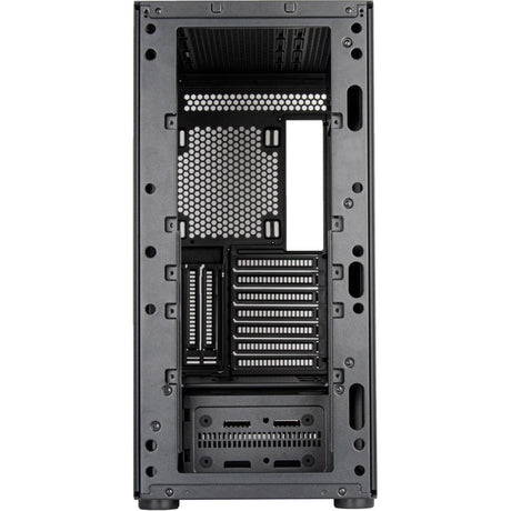 Silverstone sst-sed1-b midi tower behuizing (zwart | 2x usb-a | 1x usb-c)