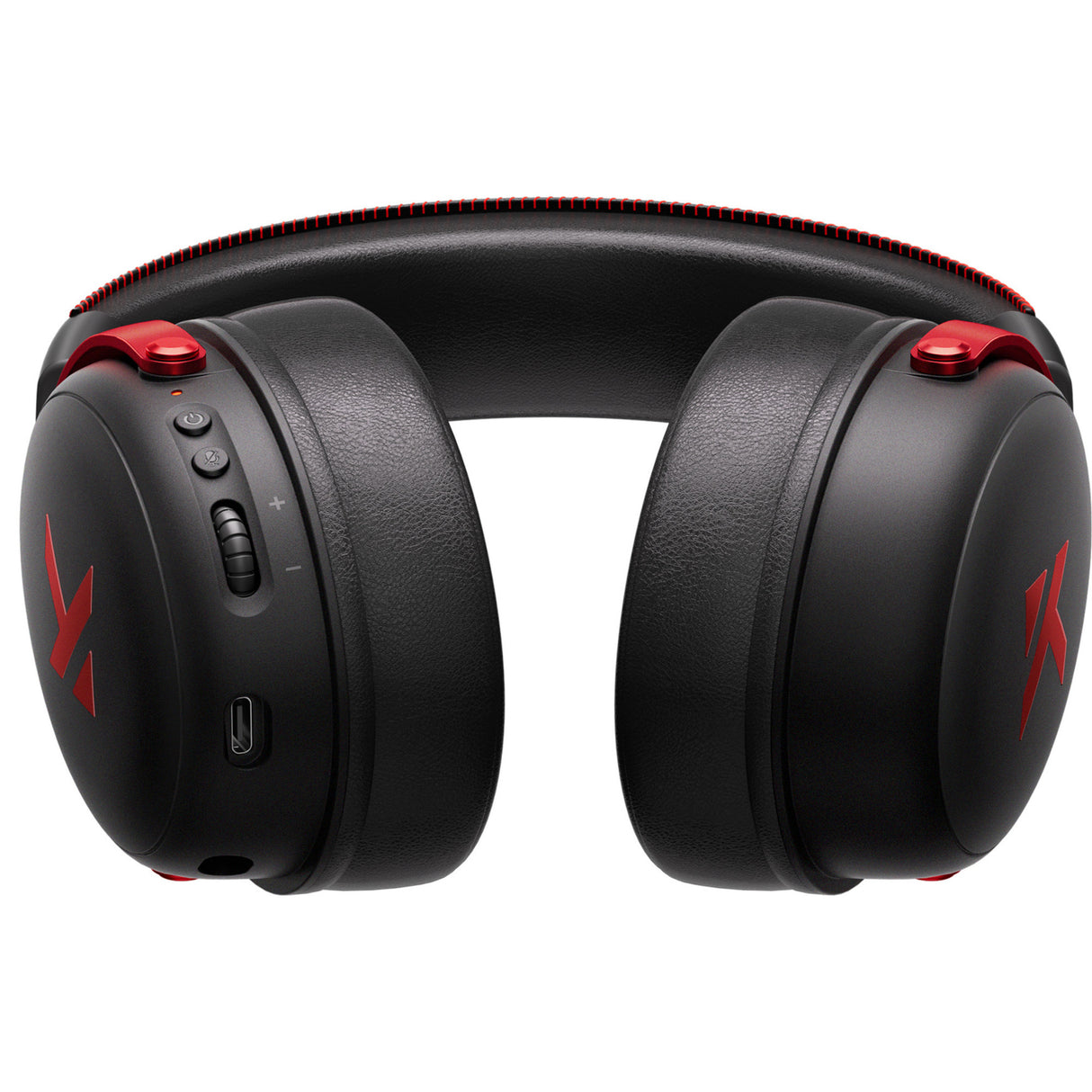 Mchose v9 pro wireless over-ear gaming headset (zwart rood, pc laptop playstation switch smartphone, 2.4g bluetooth wired type-c)