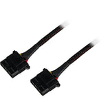 Sharkoon 5,25 4-pin (male) naar 5,25 4-pin (female) y-stroomsplitterkabel (zwart, 15 centimeter)