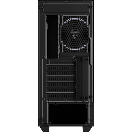 Sharkoon rgb hex midi tower behuizing (zwart | 2x usb-a | 1x usb-c | rgb | tempered glass)
