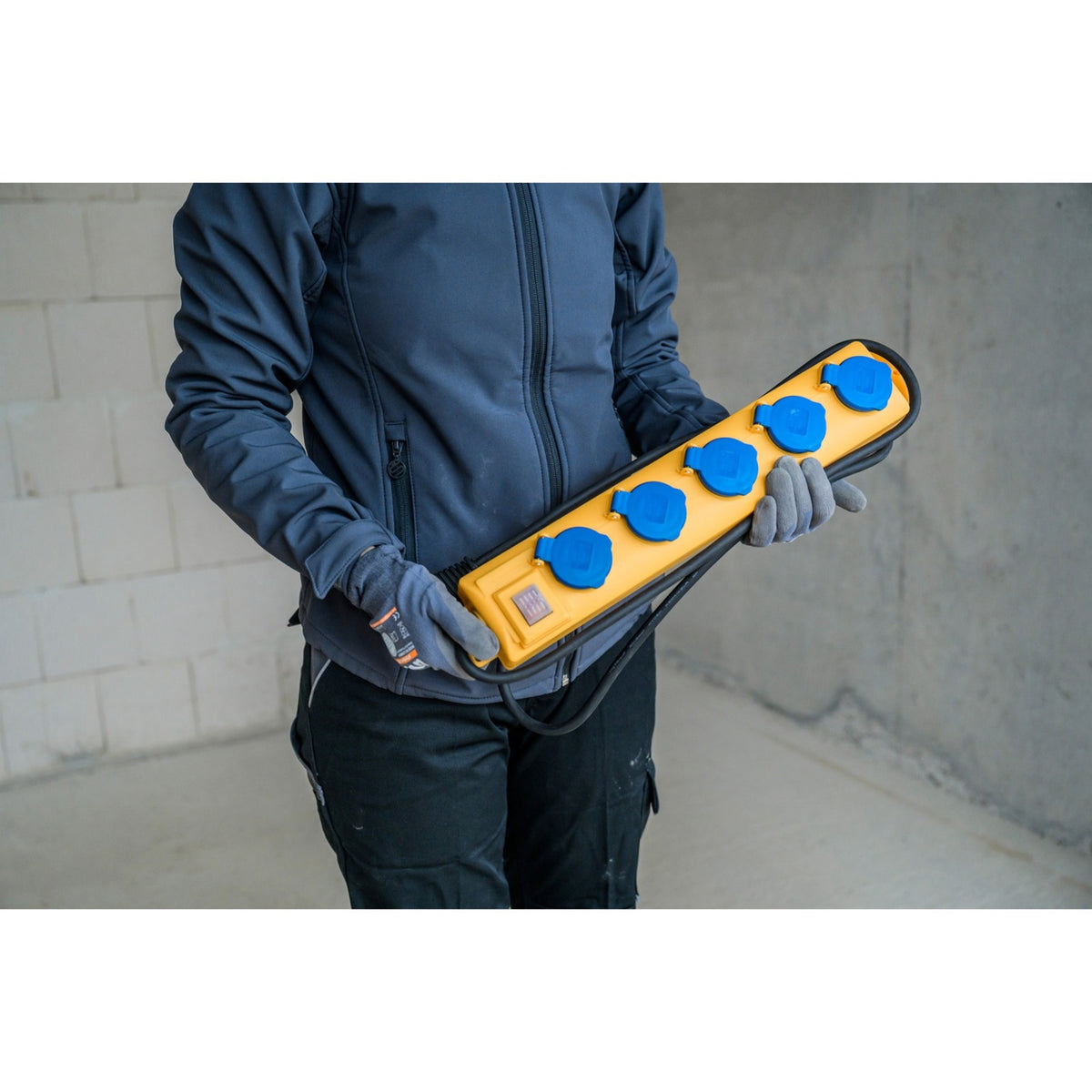 Brennenstuhl super-solid sl 554 stekkerverdeler outdoor stekkerdoos (geel blauw, 5x stekker)