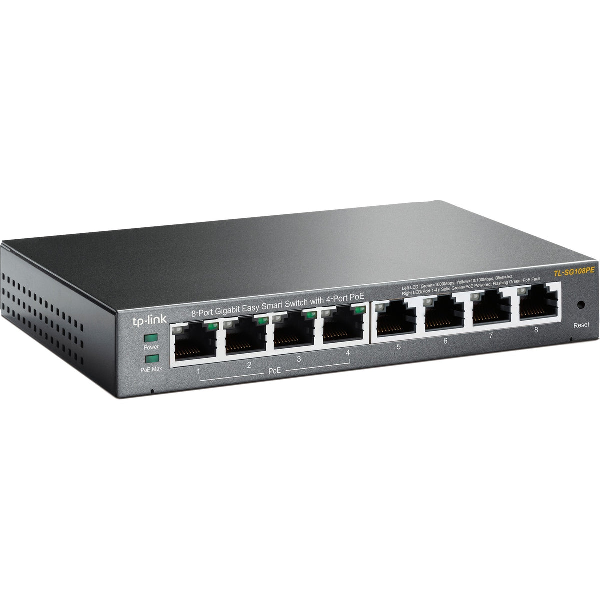 Tp-link tl-sg108pe switch (zwart)