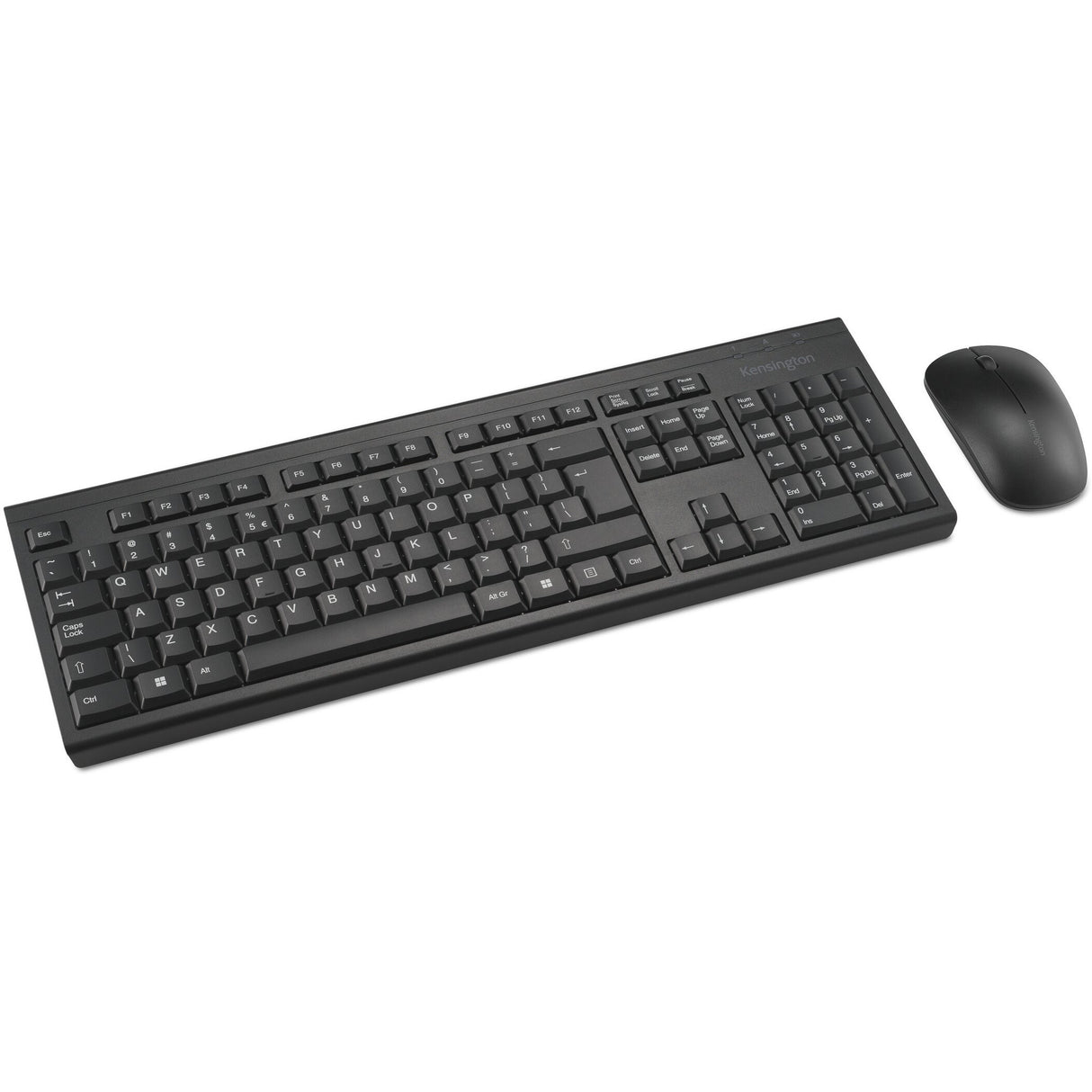 Kensington km150 eq wireless desktop set desktopset (zwart, us lay-out (qwerty), membraan, 100%, 1200 dpi)