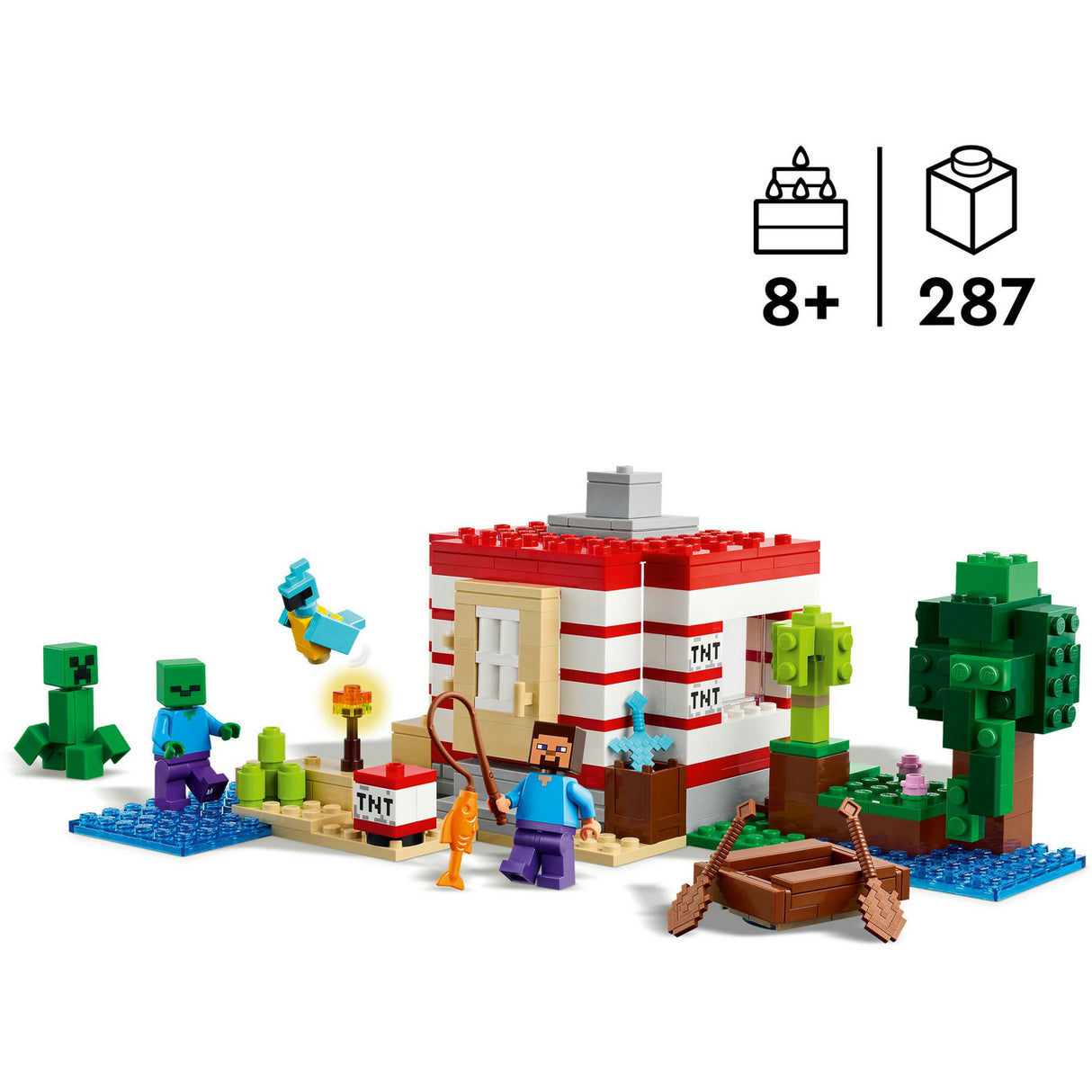 Lego ® minecraft® het tnt junglehuis, videogameset - 21275