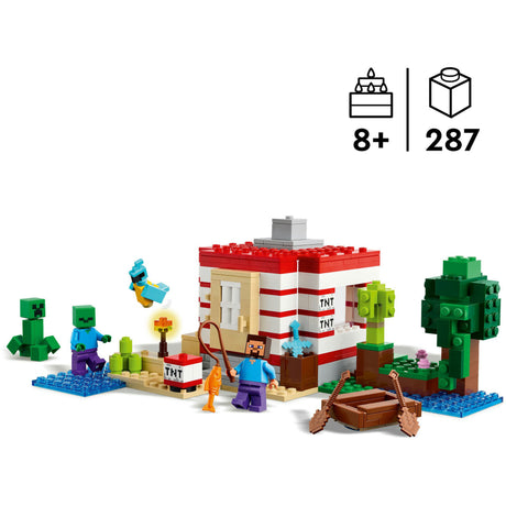Lego ® minecraft® het tnt junglehuis, videogameset - 21275