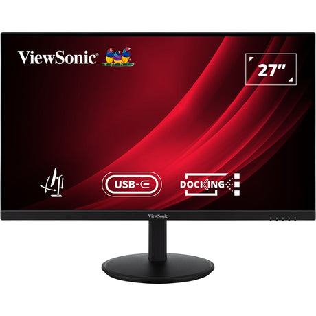 Viewsonic vg2709u-2k dockingmonitor met dubbele luidsprekers en daisy chain 27 (zwart (mat), 1x displayport, 1x hdmi, 1x usb-c, 2x usb-a, 1x rj-45)