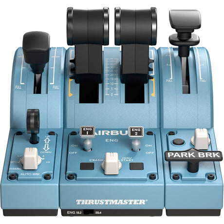 Thrustmaster tca quadrant add-on airbus edition gaming gasregelaar (blauwgrijs zwart, pc)