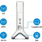 Fritz! box 6820 lte v3 international wlan lte router (wit rood, 4g (lte), 3g 3g+ (umts hspa+), mesh wi-fi)