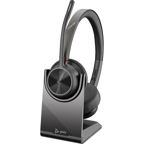 Hp poly voyager 4320-m - teams certified on-ear headset (incl. bt700 dongle + oplaadstatief)