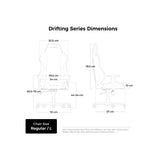 Dxracer drifting l black white epu leather gamestoel (zwart wit)