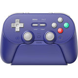 8bitdo pro 3 bluetooth gamepad (paars wit, switch 1 2, pc, android, 2.4 ghz bluetooth usb)