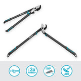Gardena aambeeldtakkenschaar energycut pro l, met aambeeldsnede (grijs turquoise, 75cm, voor droog hout)