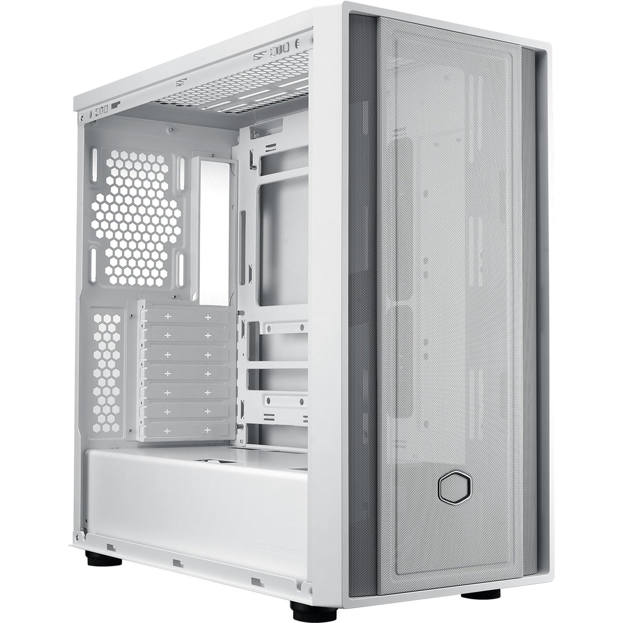 Cooler master masterbox 600 lite midi tower behuizing (wit | 2x usb-a | 1x usb-c | rgb | tempered glass)