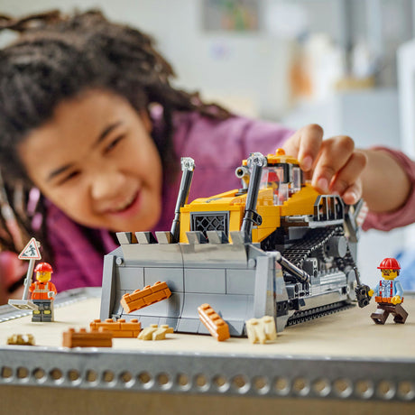 Lego ® city gele bulldozer, bouwplaatsvoertuig - 60466