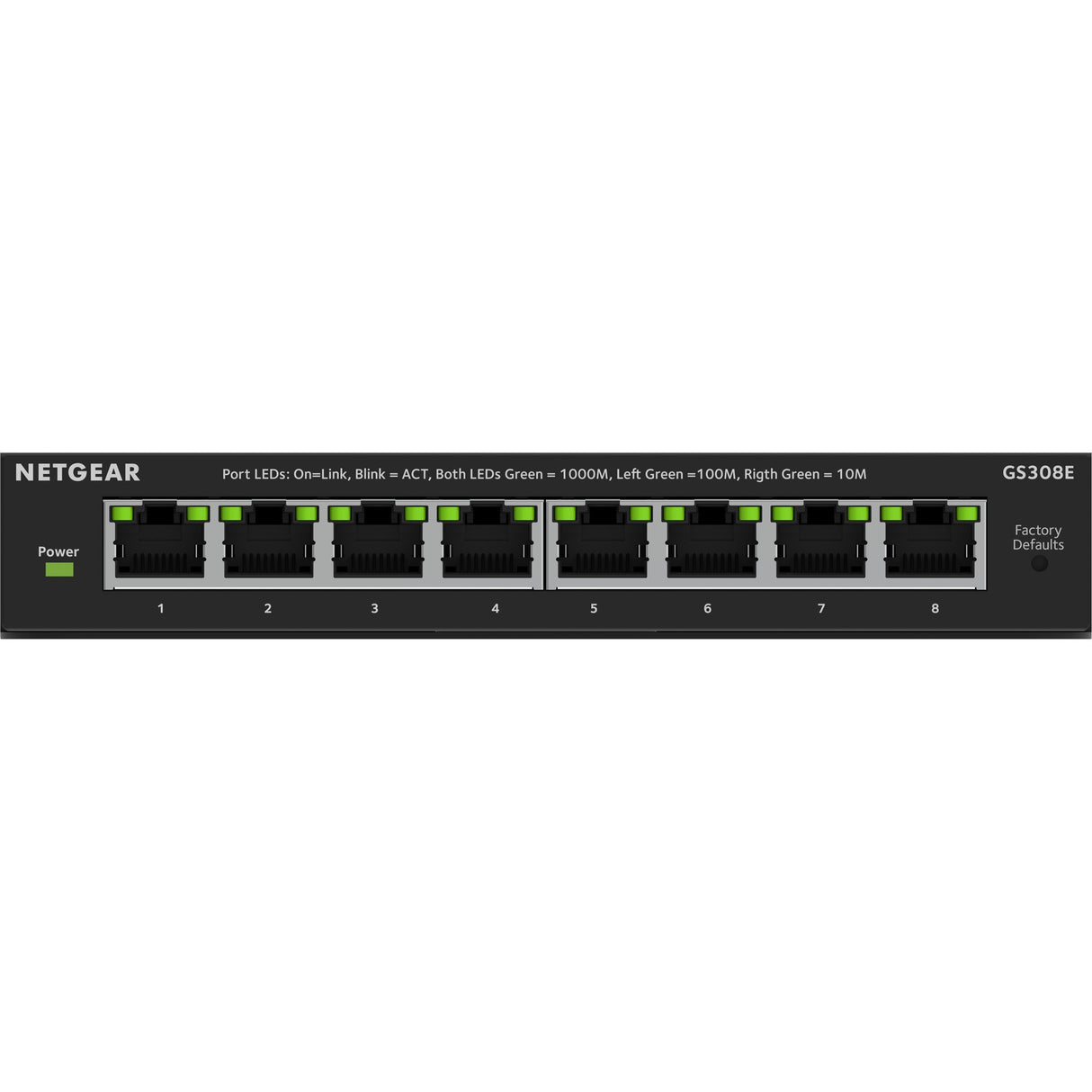 Netgear 8-poorts gigabit ethernet plus-switch (gs308ev4) (zwart)