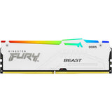 Kingston fury beast rgb 16 gb ddr5-5600 (1x 16 gb) werkgeheugen (wit, kf556c40bwa-16, xmp 3.0)