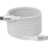 Club 3d magnetische usb‑c kabel (wit, 2 meter)