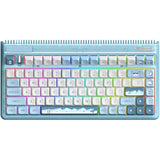 Iqunix og80 wintertide wireless mechanical keyboard (lichtblauw, us lay-out (qwerty), cherry mx red, 80% (tkl), rgb leds, hot-swappable, pbt, 2.4ghz | bluetooth 5.1 | usb-c)