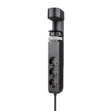 Neomounts ds22-840bl6 bureaucontactdoos met klem en usb-c en usb-a poorten - quick-charge stekkerdoos (zwart)