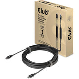 Club 3d actieve usb-c 3.2 gen 2 kabel (zwart, 5 meter, 60 w, 8k)