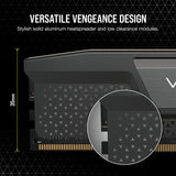 Corsair vengeance 32 gb ddr5-4800 (2x 16 gb) werkgeheugen (zwart, cmk32gx5m2a4800c40, xmp 3.0)