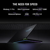 Asus rog strix g16 g615lr-s5072w 16 copilot+ gaming laptop (zwart grijs | core ultra 9 275hx | rtx 5070 ti | 32 gb | 1 tb ssd)