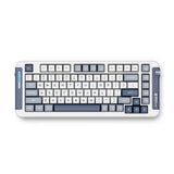 Mchose x75 navy blue hyacinth wireless gasket mount mechanical rgb toetsenbord (wit, us lay-out (qwerty), ktt hyacinth, 75%, rgb, hot swap, double-shot pbt, draadloos | bluetooth | usb-c)