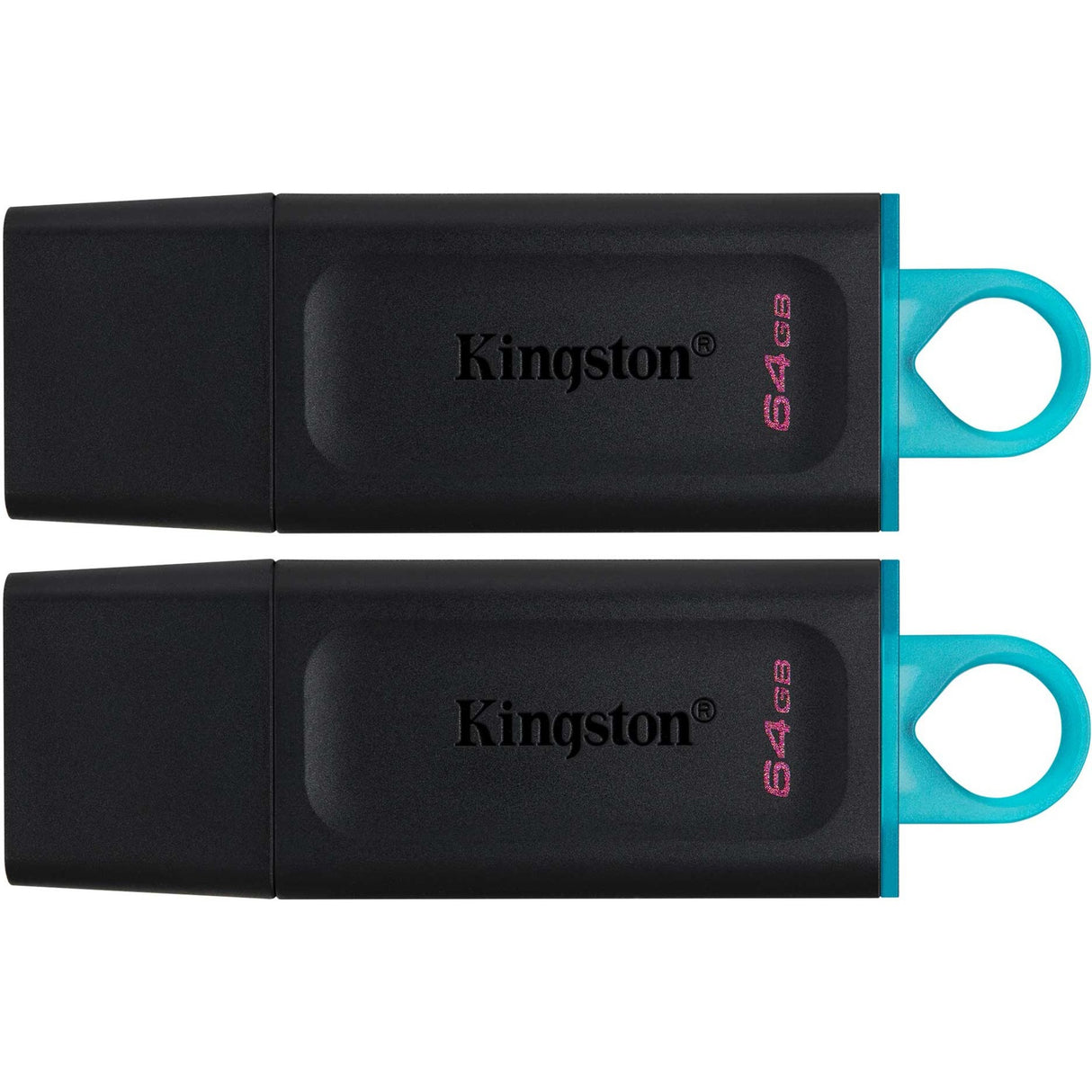 Kingston datatraveler exodia 64 gb 2 pack usb-stick (zwart turquoise, 2 stuks, dtx 64gb-2p)