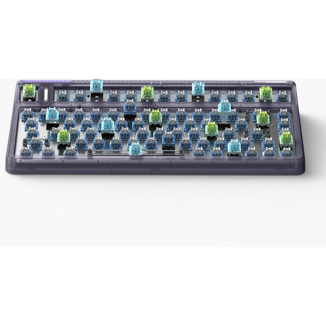 Iqunix og80 lavandin wireless mechanical keyboard (lavendel, us lay-out (qwerty), cherry mx red, 80% (tkl), hot-swappable, pbt, 2.4ghz | bluetooth 5.1 | usb-c)