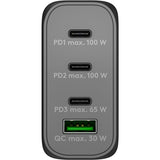 Goobay 100w gan usb-c pd multiport quick charger (zwart)