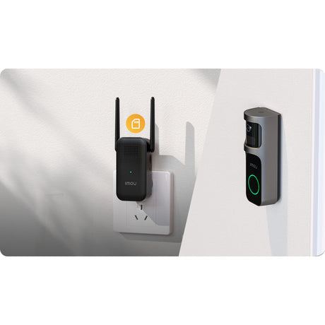 Imou doorbell 2s kit (zwart, 2k, volledig draadloos)