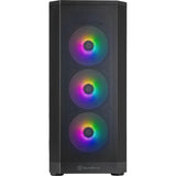 Silverstone fara 514x midi tower behuizing (zwart | 2x usb-a | 1x usb-c | rgb | tempered glass)
