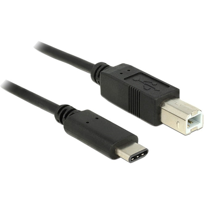 Delock usb-c 2.0 naar usb-b kabel (zwart, 1 meter)