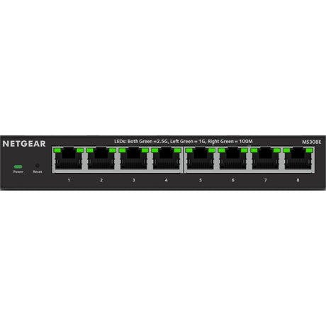 Netgear 8-port 2.5g multi-gigbit ethernet plus switch (ms308e) (zwart, managed)
