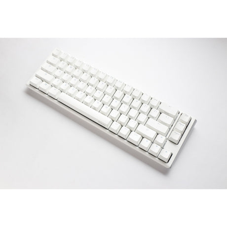 Ducky one 3 classic pure white sf rgb mechanisch toetsenbord (wit, us lay-out (qwerty), cherry mx brown, 65%, rgb leds, double-shot pbt, hot-swappable, quack mechanics)