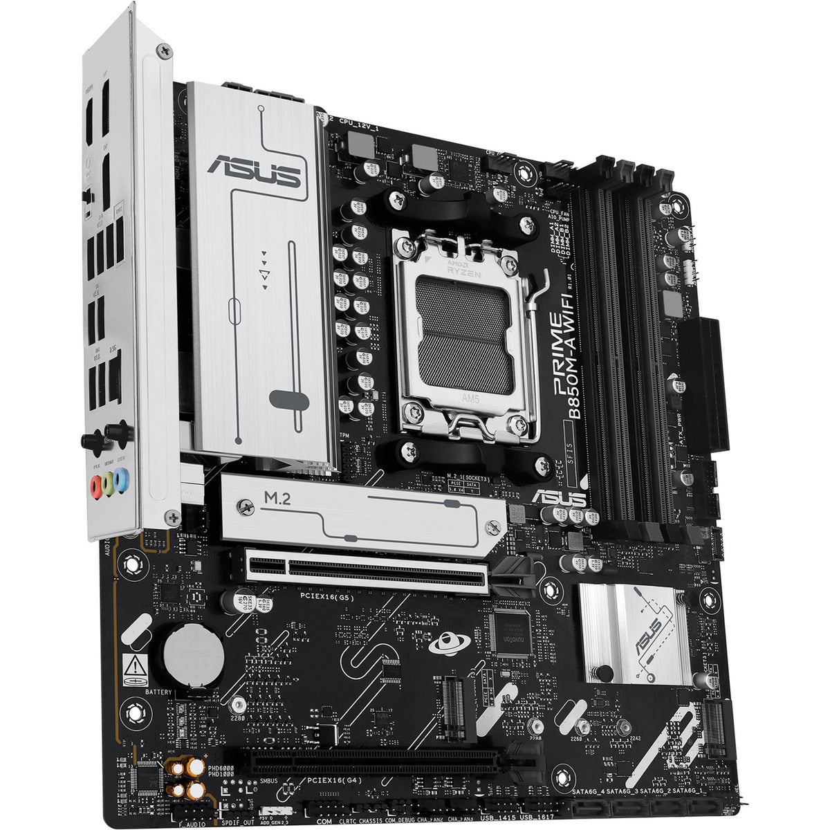 Asus prime b850m-a wifi socket am5 moederbord (2.5gb-lan, wi-fi 6e, bt, sound, µatx)