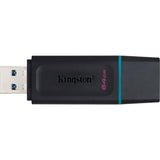 Kingston datatraveler exodia 64 gb usb-stick (zwart turquoise, dtx 64gb)