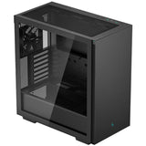 Deepcool ch510 midi tower behuizing (zwart | 2x usb-a | tempered glass)