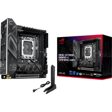 Asus rog strix b860-i gaming wifi socket 1851 moederbord (raid, 2.5 gb-lan, wi-fi 7, bt, sound, mini-itx)