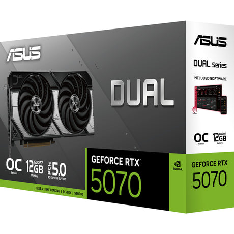 Asus dual geforce rtx 5070 oc grafische kaart (dlss 4, 3x displayport, 1x hdmi 2.1)