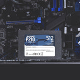 Patriot p210, 512 gb ssd (zwart, p210s512g25, sata iii)