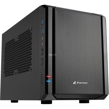 Sharkoon qb one mini tower behuizing (zwart | 4x usb-a)